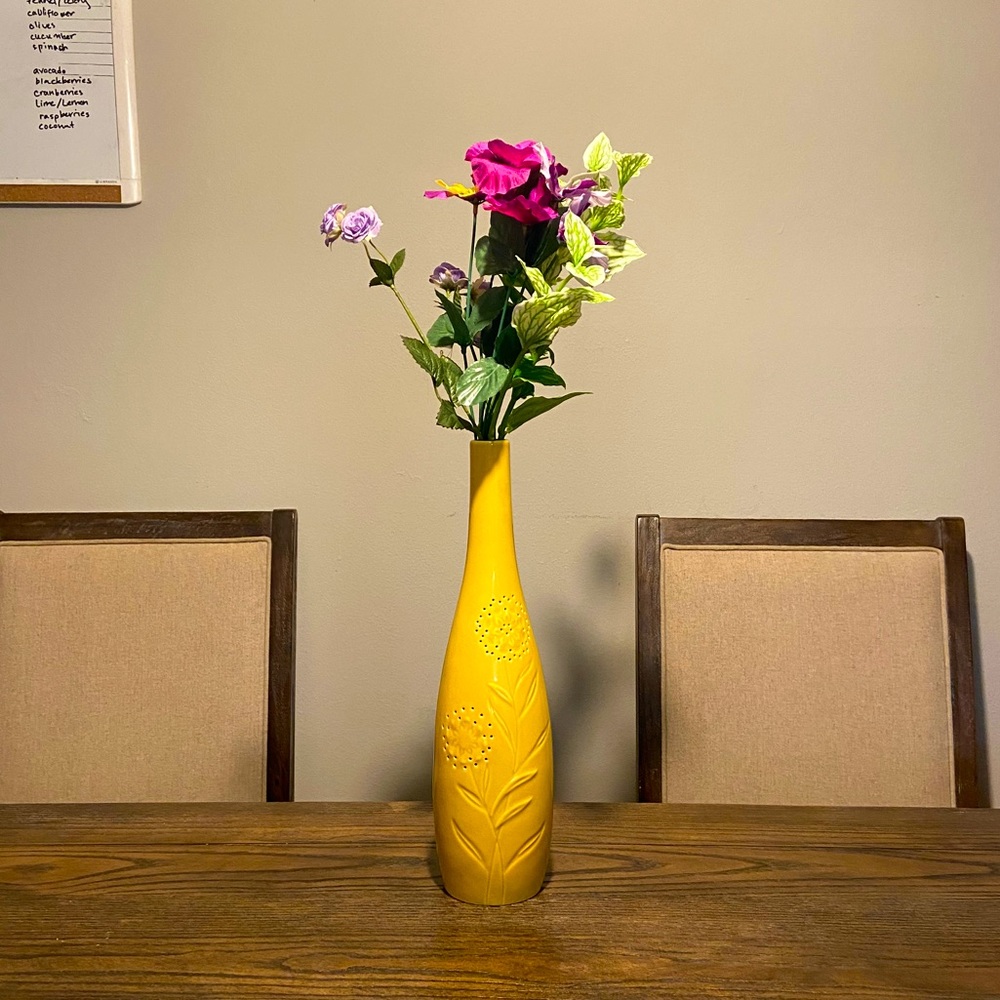 Yellow Flower Detailed Vase